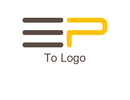 abstract letter E and letter P