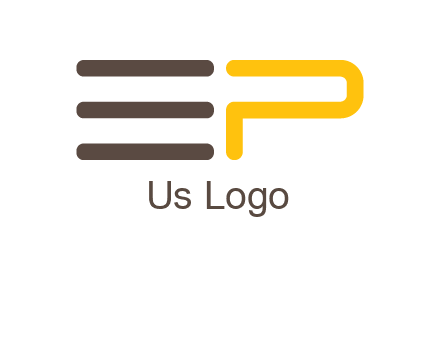 abstract letter E and letter P