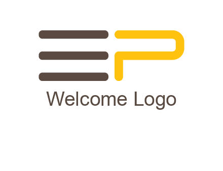 abstract letter E and letter P