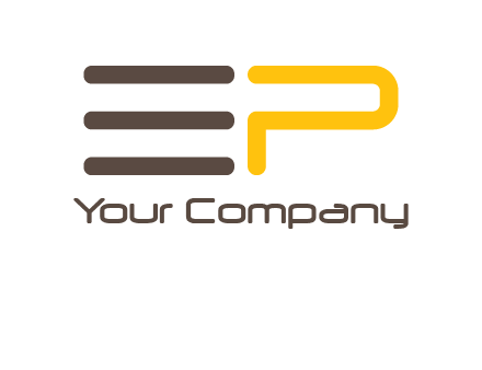 abstract letter E and letter P