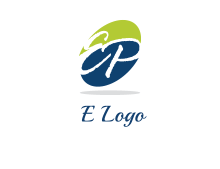 Letters EP are in a oval shape logo