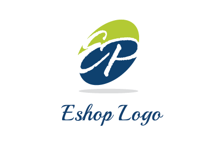Letters EP are in a oval shape logo