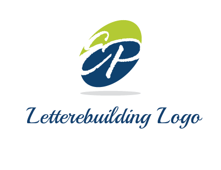 Letters EP are in a oval shape logo