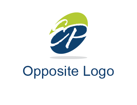 Letters EP are in a oval shape logo