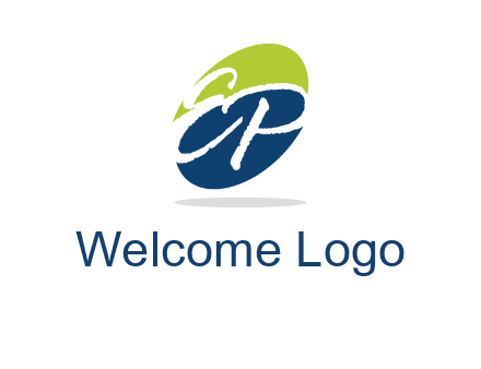 Letters EP are in a oval shape logo