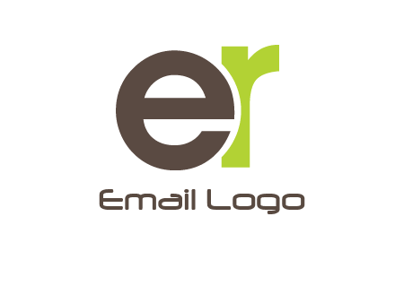 letter E overlapping letter R
