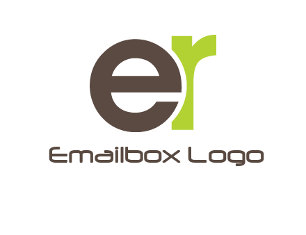 letter E overlapping letter R
