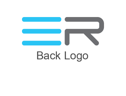 abstract letter E and letter R