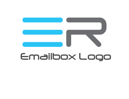 abstract letter E and letter R