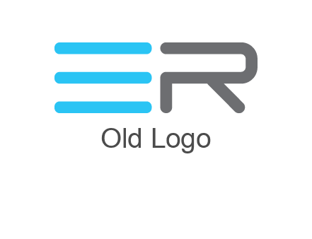 abstract letter E and letter R