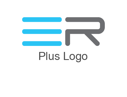 abstract letter E and letter R