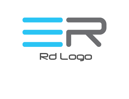 abstract letter E and letter R