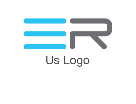 abstract letter E and letter R