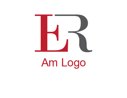 letter E forming letter R