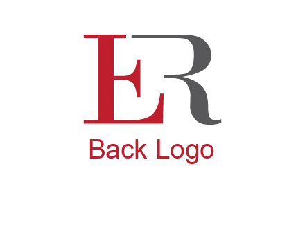 letter E forming letter R