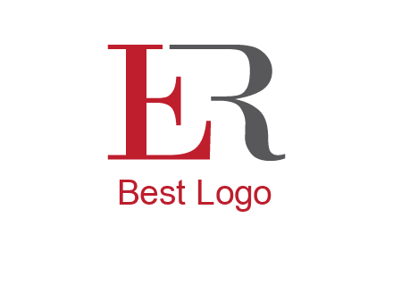letter E forming letter R