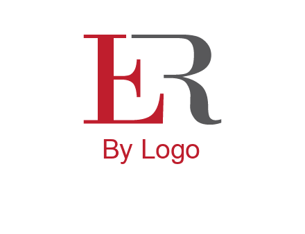 letter E forming letter R