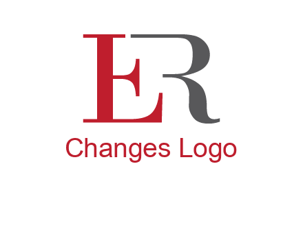 letter E forming letter R