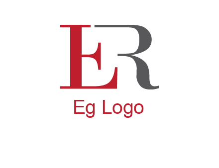 letter E forming letter R