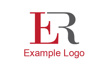 letter E forming letter R