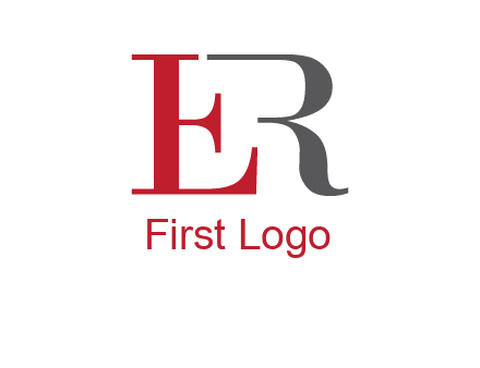 letter E forming letter R