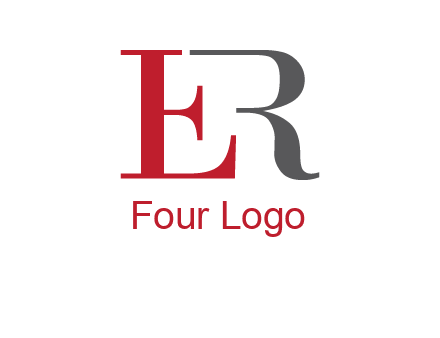 letter E forming letter R