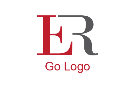 letter E forming letter R