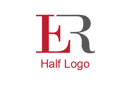 letter E forming letter R