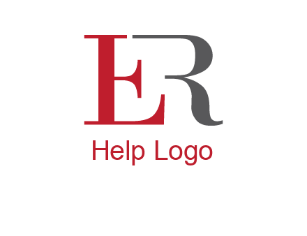 letter E forming letter R