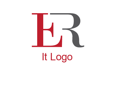letter E forming letter R
