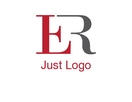 letter E forming letter R