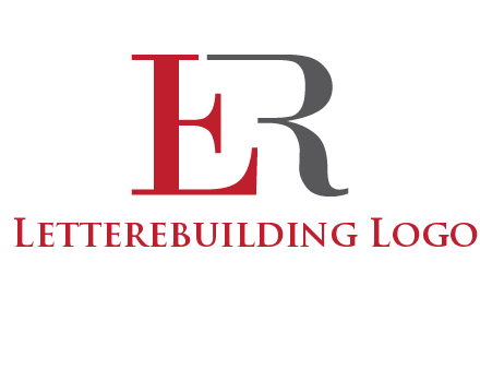 letter E forming letter R