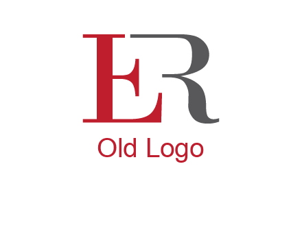 letter E forming letter R
