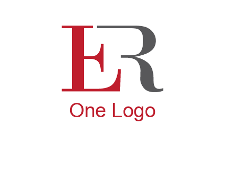 letter E forming letter R