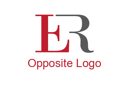 letter E forming letter R