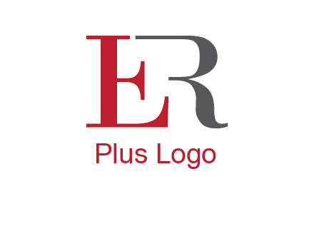 letter E forming letter R