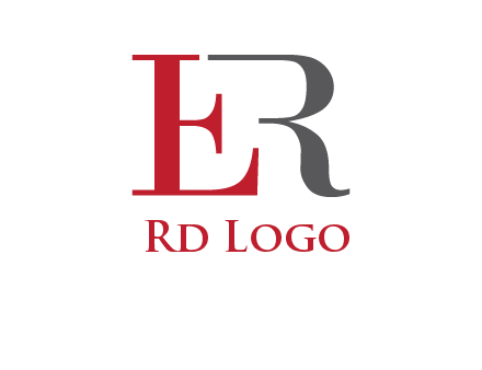 letter E forming letter R