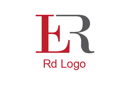 letter E forming letter R