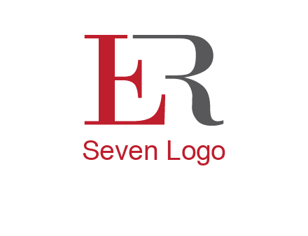 letter E forming letter R