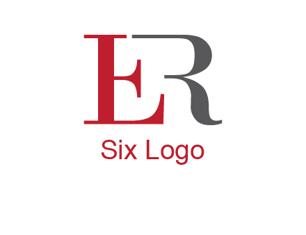letter E forming letter R