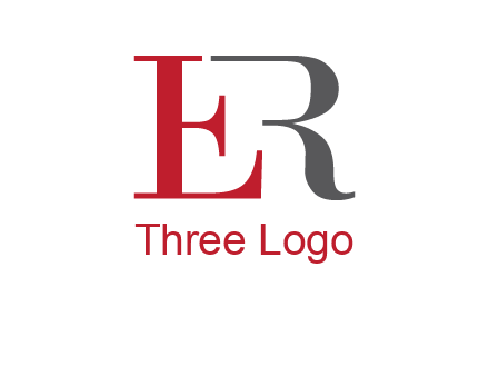 letter E forming letter R