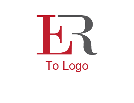 letter E forming letter R