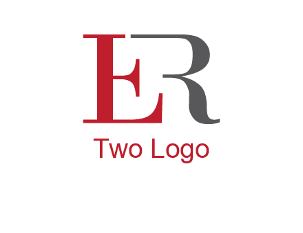 letter E forming letter R