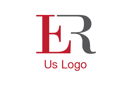 letter E forming letter R