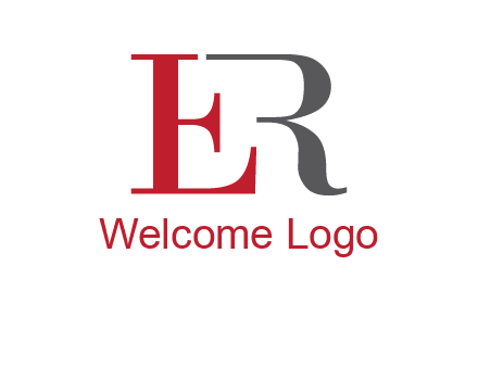 letter E forming letter R