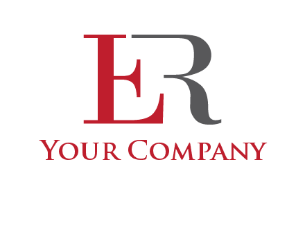 letter E forming letter R
