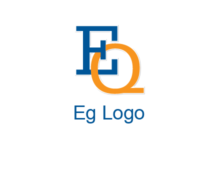 letter E and letter Q intertwining with eachother