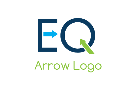 Letters Eq with arrows logo