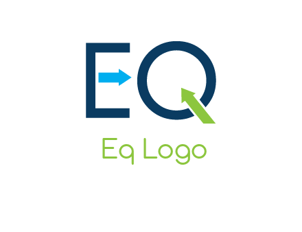 Letters Eq with arrows logo