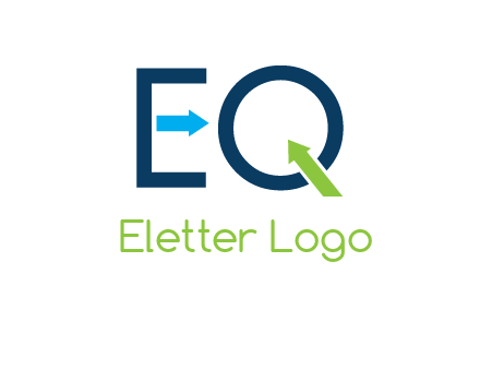 Letters Eq with arrows logo